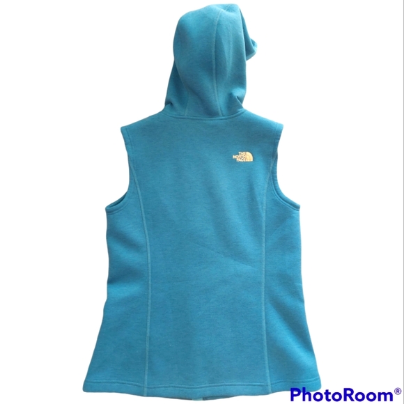 The North Face Artic Vest Womans Medium Blue Peach logo - Picture 2 of 4